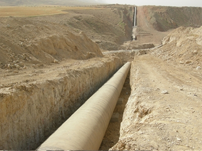 شبکه آبیاری و زهکشی قصر شیرین جنوبی عملیات تکمیلی کانال انتقال RMC