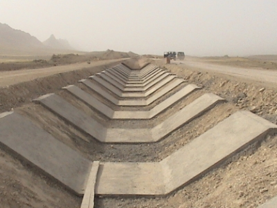First part RMC canal of irrigation an draining network for southern Ghasr-e-Shirin lands